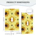 thumbnail image 5 of ZICANCN Outlet Covers Wall Plate, Abstract Sunflower Floral Checked Light Switch Cover Decorative, Duplex Toggle Combo 1-Gang, 5 of 9