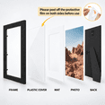 thumbnail image 3 of Scholartree 8 x 10 Wood Picture Frames Set of 2- Front Loading Basic Tabletop Picture Frame, Black, 3 of 5