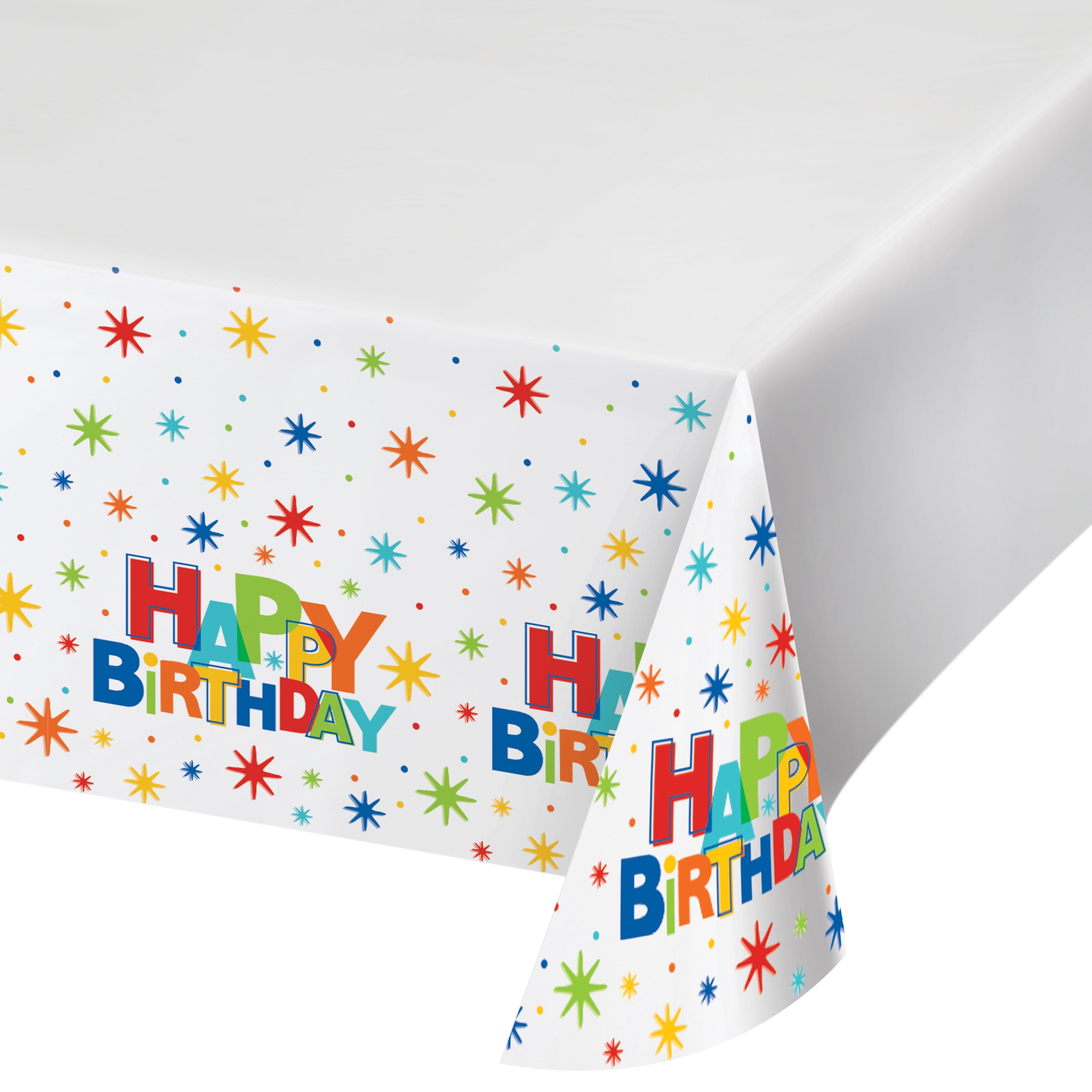 Birthday Burst Plastic Tablecloth
