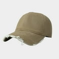 thumbnail image 2 of Prolriy Baseball Cap Hats for Men Women Spring/Summer Big Headband Soft Top Solid Color Washed Edged Duck Tongue Hat Baseball Hat Trucker Hat Khaki, 2 of 4
