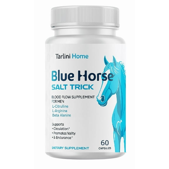 Blue Horse Salt Trick for Men - Blood Flow Support Supplement for men- 60 Capsules