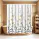 thumbnail image 5 of Shower Curtain Floral Patterns Printed Decoration Partition Cloth Water Repellent Shower Curtain Hooks With Hooks Easily Install Shower Curtain 71x71'', 5 of 7