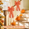 thumbnail image 3 of Fall Bows Thanksgiving Bows for Wreath Fall Decoration for Home Orange Ribbon Gift Bows Buffalo Plaid Check Pre-Tied Swag Bows Indoor Outdoor Décor  2PCS Design 1, 3 of 7