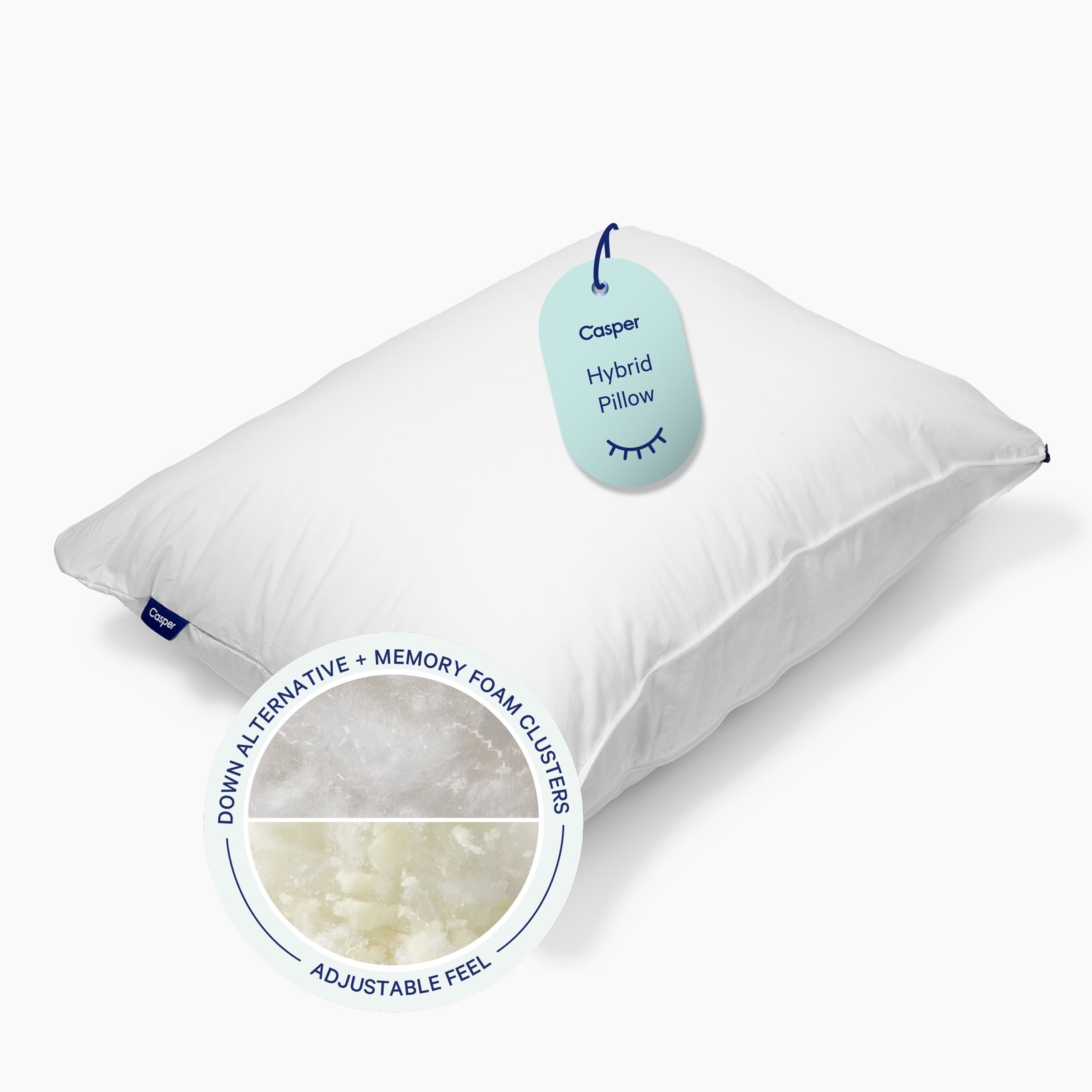 (8 pack) Casper Sleep Essential Adjustable Hybrid Pillow, Standard