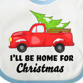 thumbnail image 4 of Inktastic I'll Be Home for Christmas Truck with Tree Boys or Girls Baby Bib, 4 of 4