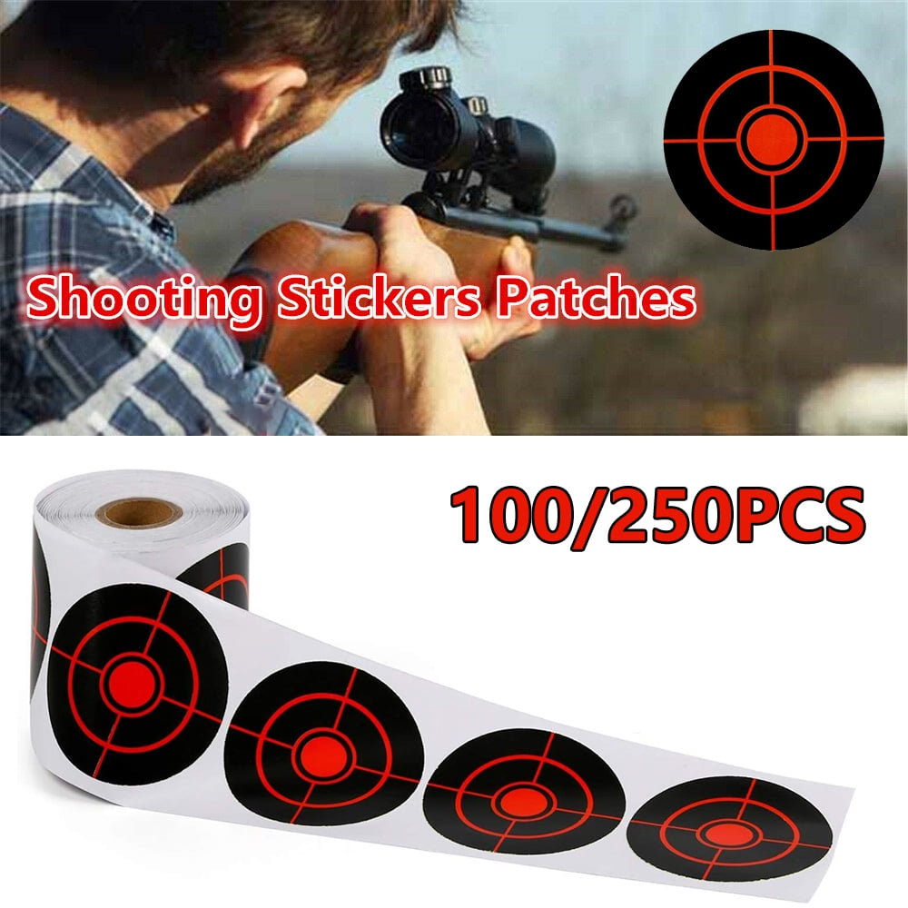 100/250PCS Roll Self Adhesive Paper Target Reactive Splatter Shooting Stickers 