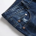 thumbnail image 3 of Ginsiom Mens Jean Shorts Fashion Ripped Slim Rolled Denim Shorts, 3 of 6