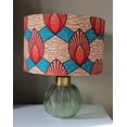 thumbnail image 3 of Home decor ideas, Pendant drum lampshade, moving house gifts, ceiling or lamp base African wax print lampshade - all sizes - My Love, 3 of 5