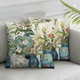 thumbnail image 3 of nygtbtfer Floral Throw Pillow Covers Set of 2 Pillowcases Square Soft for Sofa Home Bedroom Decor 18x18in, 3 of 7