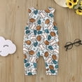 thumbnail image 5 of KVPLBQFD Kids Brown Sweatsuit Boys and Onesie Baby Boy Girls Sleeveless Baseball and Rugby Prints Romper Jumpsuit for Gifts for 3 Month Old Girl Cute Baby Girl Clothes, 5 of 5