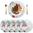 thumbnail image 3 of GZHJMY Christmas Cute Little Gnomes Santa Claus Snowflakes Placemats 1Pc,Holidays PVC Weave Place Mats Table Mats Non-Slip Easy to Clean for Home Kitchen BBQ Party Table Decor,15.4", 3 of 7