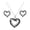 Silver, variant on SmartBy Overlapping Hearts Jewelry Set Black White Rhinestone Hearts Necklace And Earrings Double Heart Pendant Jewelry for Parties Weddings Celebrations