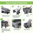 thumbnail image 5 of MagicFox Small Dog Booster Seat Bed, Center Console Dog Car Seat for Small Pets up to 12 lbs, Puppy Armrest Booster Seat with Fixed Velcro and Straps, Fits Car, Home, Travel(Gray), 5 of 8