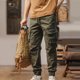 thumbnail image 5 of Pantalones largos para hombre, cintura elástica, transpirables, cómodos, suaves, informales, de playa, de poliéster, 5 of 7