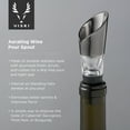 thumbnail image 3 of Viski Gunmetal Pour Spout Aerating Pourers, Black, 3 of 5