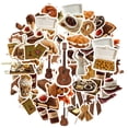 thumbnail image 2 of 35pcs-100pcs Brown Animal Stickers Autumn Food Stickers Coffee Decoration Animal Stickers for Laptops Notebooks Suitcases, 2 of 9