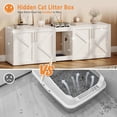 thumbnail image 3 of Huloretions Double Cat Litter Box Enclosure,Hidden Litter Box Furniture for 2 Cats,Wooden Litter Box Enclosure Furniture,Indoor Cat House,Side End Table, TV Stand,Wooden Kitty Litter Box Cabinet Furni, 3 of 7
