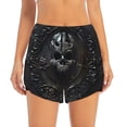 thumbnail image 2 of Daiia Ornate Dark Skull Book Pattern Women's 2 in 1 Running Shorts - Lightweight Athletic Workout Gym Yoga Shorts Liner with Phone Pockets-X-Large, 2 of 7
