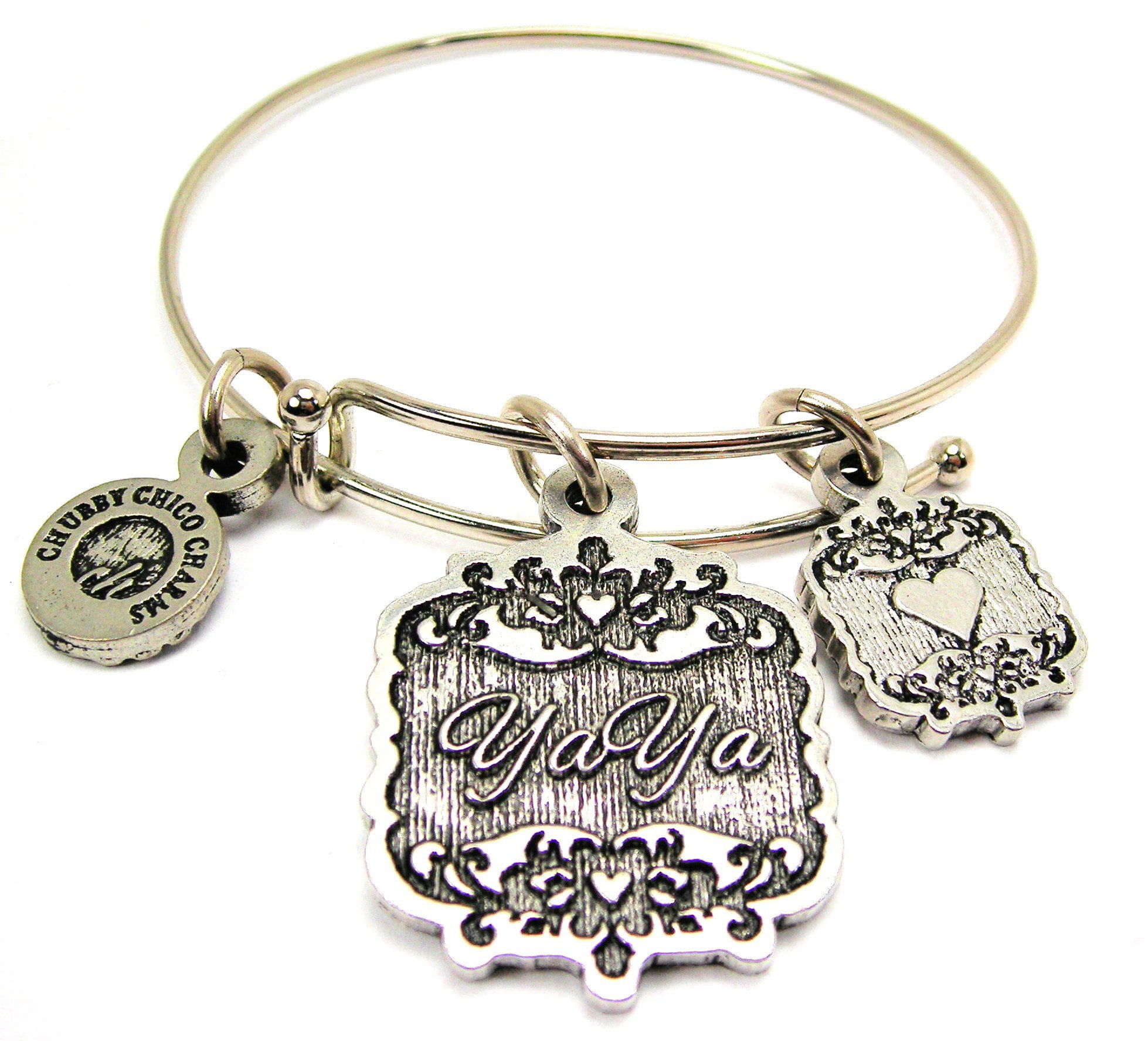 2.5 Chubby Chico Charms Niece Victorian Scroll Expandable Wire Bangle