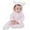 Pink, variant on Newborn Baby Boys Girls Bear Warm Snowsuit, Cute Coral Fleece Hooded Onesies Romper Jumpsuit Winter Clothes,0-12M