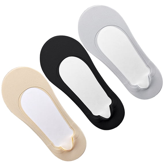 3 Pairs Women's Invisible Low Cut Socks, Lightweight Shallow Foot Covers for Comfort and Everyday Wear