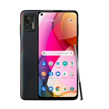 Total Wireless Motorola Moto G Stylus 4G (2020), 128GB, Black - Prepaid Smartphone