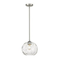1 Light Pendant in Urban Style 10 inches Wide By 10 inches High-Brushed Nickel Finish Bailey Street Home 372-Bel-4185801