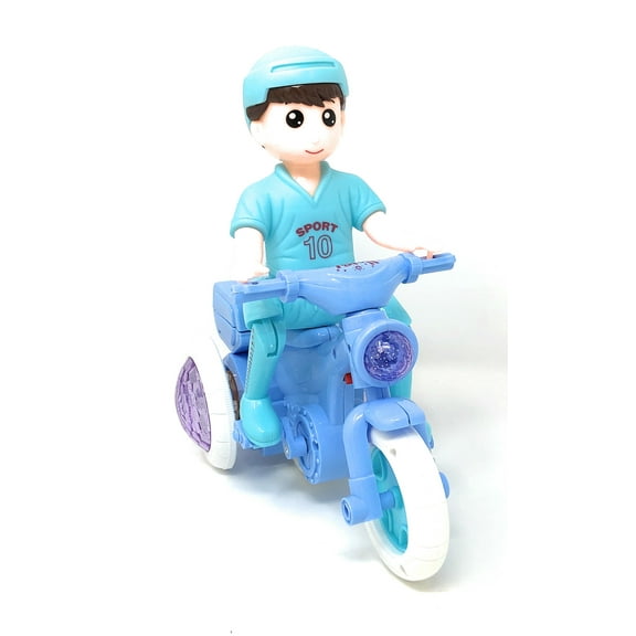 Electric Tricycle Toy Music Dazzle Colour 3 D Lights Effect Robot Bike 360 Degree Rotation Walking & Lift Toy