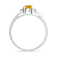 thumbnail image 5 of 10k White Gold Oval Citrine And Diamond Ring, 5 of 6