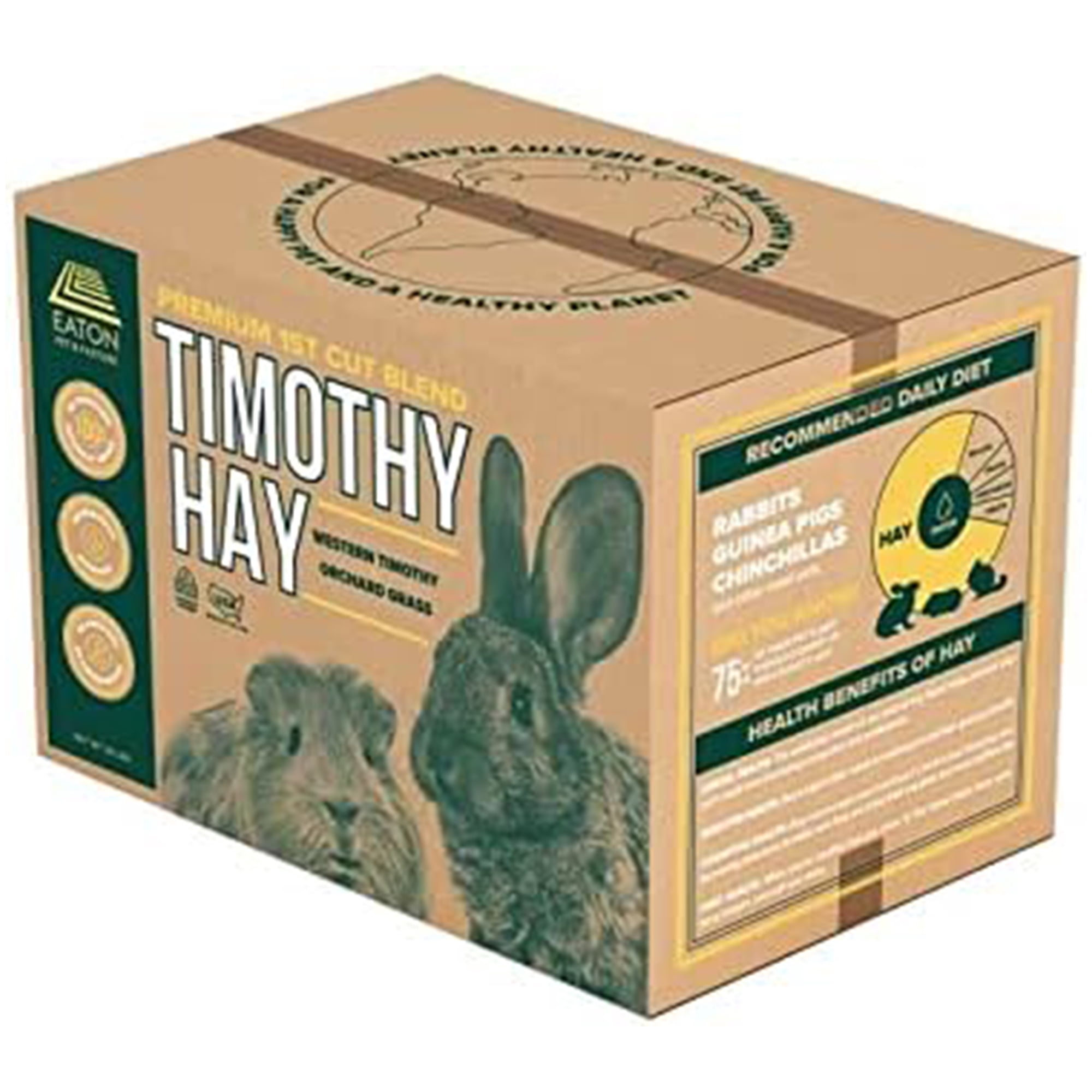 Eaton Pet and Pasture Western Timothy Hay Orchard Blend for Small Pets, 25 Lb Box