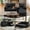 Black, variant on L-Shaped Sectional Sofa,3-Seater Convertible Couch,Pull Out Sleeper Sofa Bed with Hidden Storage for Small Living Room, Apartment,Corduroy,Gray