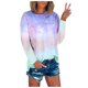 thumbnail image 2 of Puntoco Moda Mujer Tie-Dye Camiseta de manga larga con cuello redondo Camisetas casuales (S-5Xl) Puntoco Puntoco-3344, 2 of 3