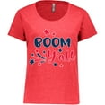 thumbnail image 3 of Inktastic 4th of July Boom Y'all with Red White and Blue Stars Women's Plus Size T-Shirt, 3 of 5