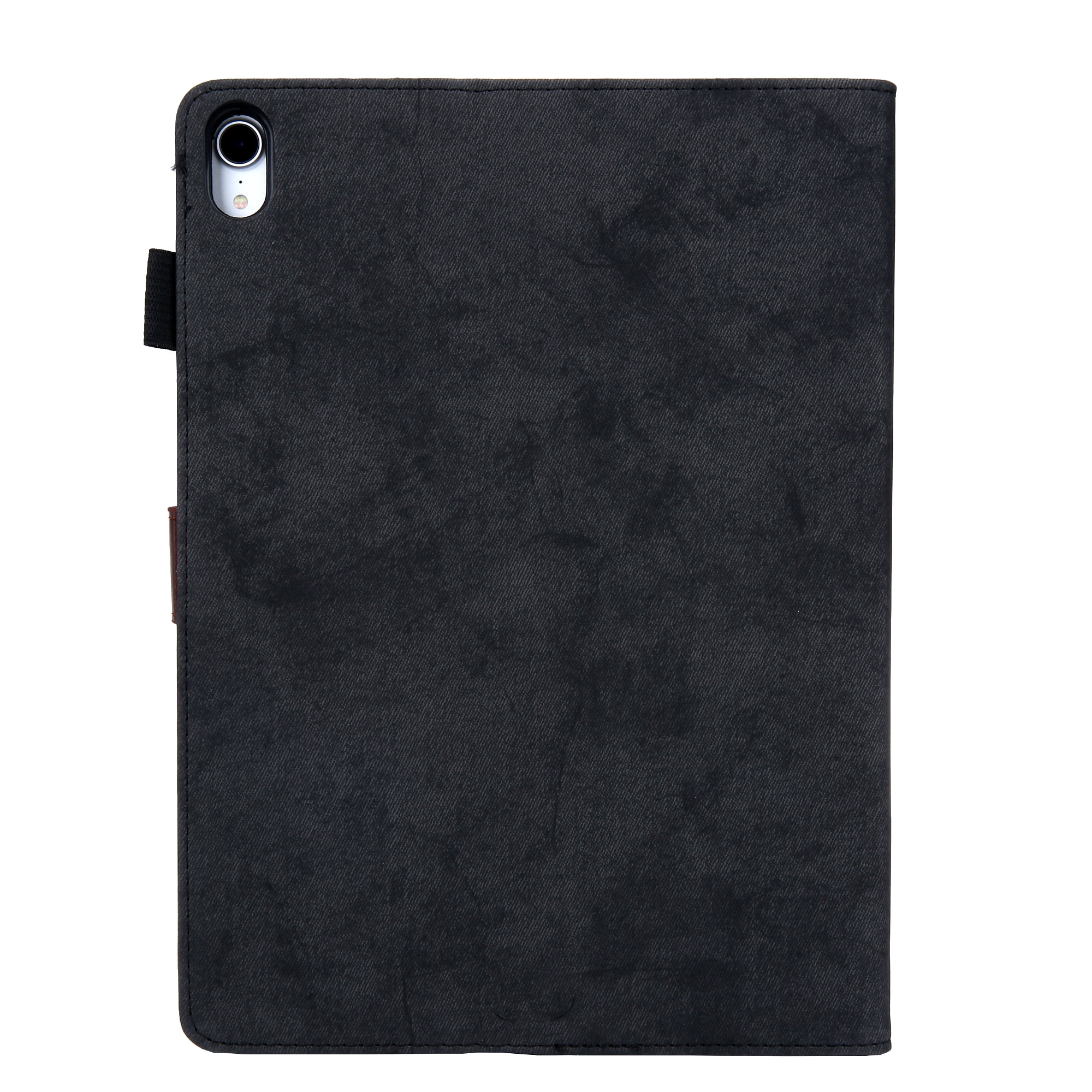 for iPad 10th Gen 10.9" (2022) Case, Retro Card Slot Cover with Pencil Holder, Multi-Angle Viewing Stand, Pocket Design, Folio Leather Case for Apple iPad 10th Gen 10.9" - Black