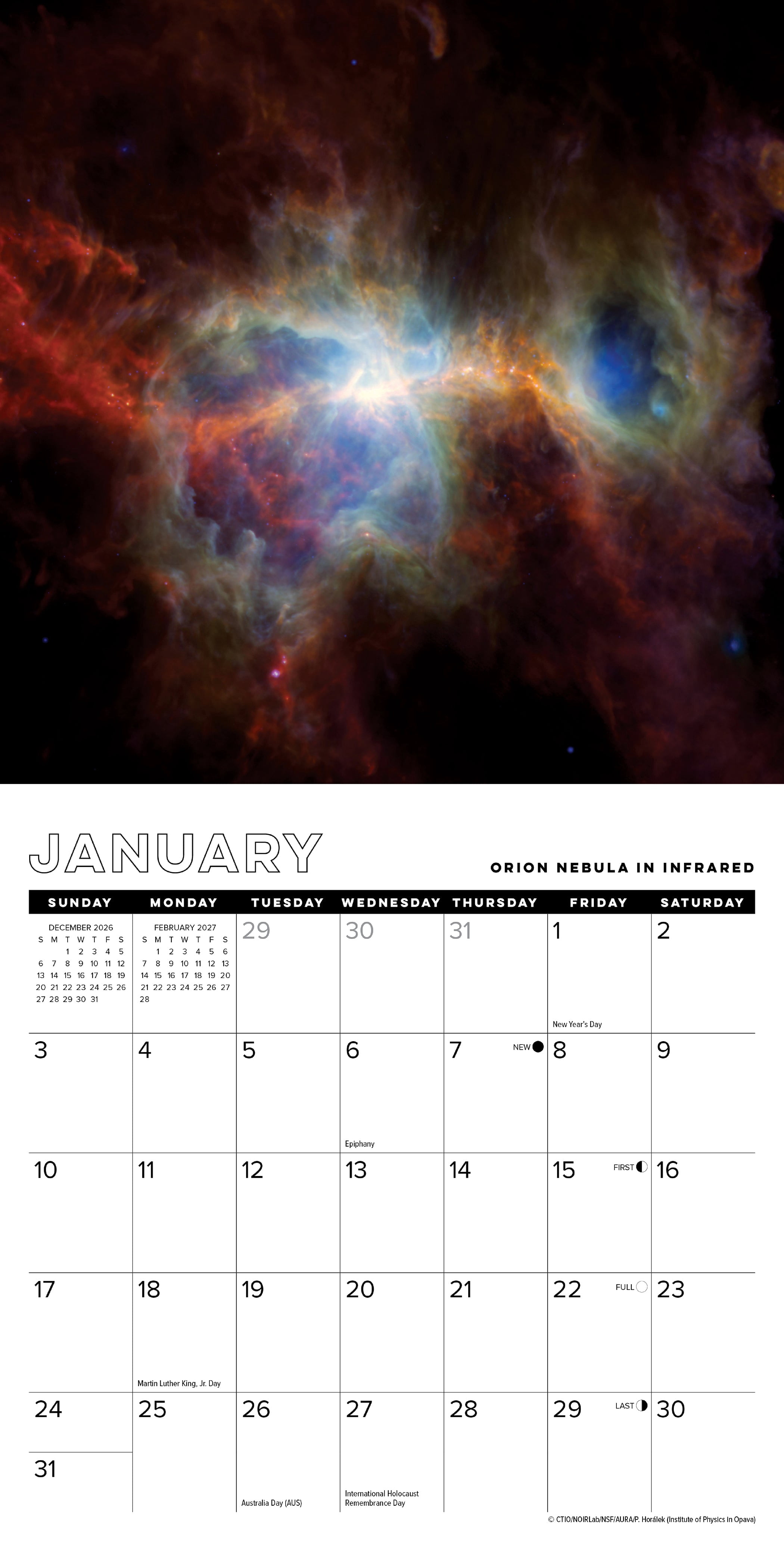 Willow Creek Press, Astronomy 2027 Mini Wall Calendar