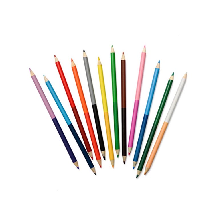 Kids Colored Pencils, Double Sided- Set of 50 –