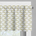 thumbnail image 5 of Ambesonne Yellow and White Valance & Curtain, Brick Design, 55"x24", Yellow Black White, 5 of 6