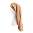thumbnail image 2 of Long Satin Bonnet Sleep Cap,black Extra Large Silk Bonnet For Natural, 2 of 5