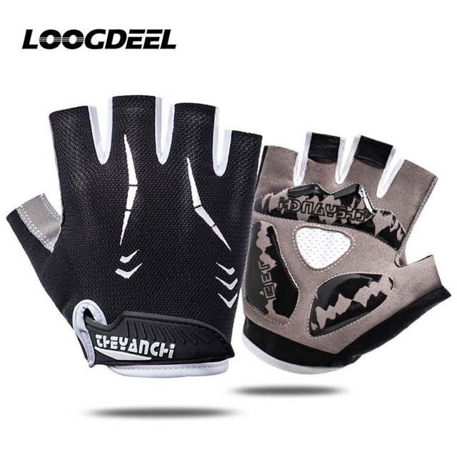 LOOGDEEL-guantes de gimnasio antideslizantes para adultos, manoplas de Fitness para levantamiento de pesas, entrenamientos deportivos de culturismo, ejercicio, deporte, guante de entrenamiento Fivean Guantes deportivos