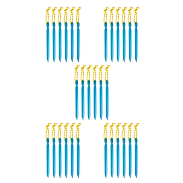 Wosthever De estacas para tienda de campaña, cuerda para jardín, estacas para suelo, aleación de aluminio para exteriores, accesorios de playa Type2 NO2