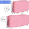 thumbnail image 2 of Electronic Organizer Case, Travel Cable Organizer Bag Pouch Electronic Accessories Carry Case Waterproof Electronic Accessories Bag for Cable, Cord, Charger, Power Bank, Earphone (Big-Pink), 2 of 4