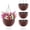Coffee, variant on 4 Pack Weather Resistant Hanging Basket, Deep Inner Pot Design for Indoor Outdoor Garden Balcony Plant Decor