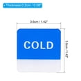 thumbnail image 2 of Uxcell Self Stick Hot/Cold Water Label, 4 Pairs/8 Pack Acrylic Square Shape Sticker Signs for Faucets Sinks, Red/Blue, 2 of 6
