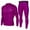 Purple, variant on Fanxing Men's Compression Shirt Set Long Sleeve Workout Set Compression Pants Top Long Sleeve Base Layer