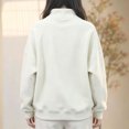 thumbnail image 4 of Stralyhd Womens Sweatshirt Oversized Long Sleeve Mock Neck Sweater 2026 Fall Casual Fashion Pullover Tops Stretchy Loose Fit Outfits Clothes Basic Lounge Wear White XL, 4 of 4