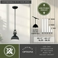 thumbnail image 4 of Keenan Bronze Farmhouse Barn Mini Pendant Ceiling Light, 4 of 9