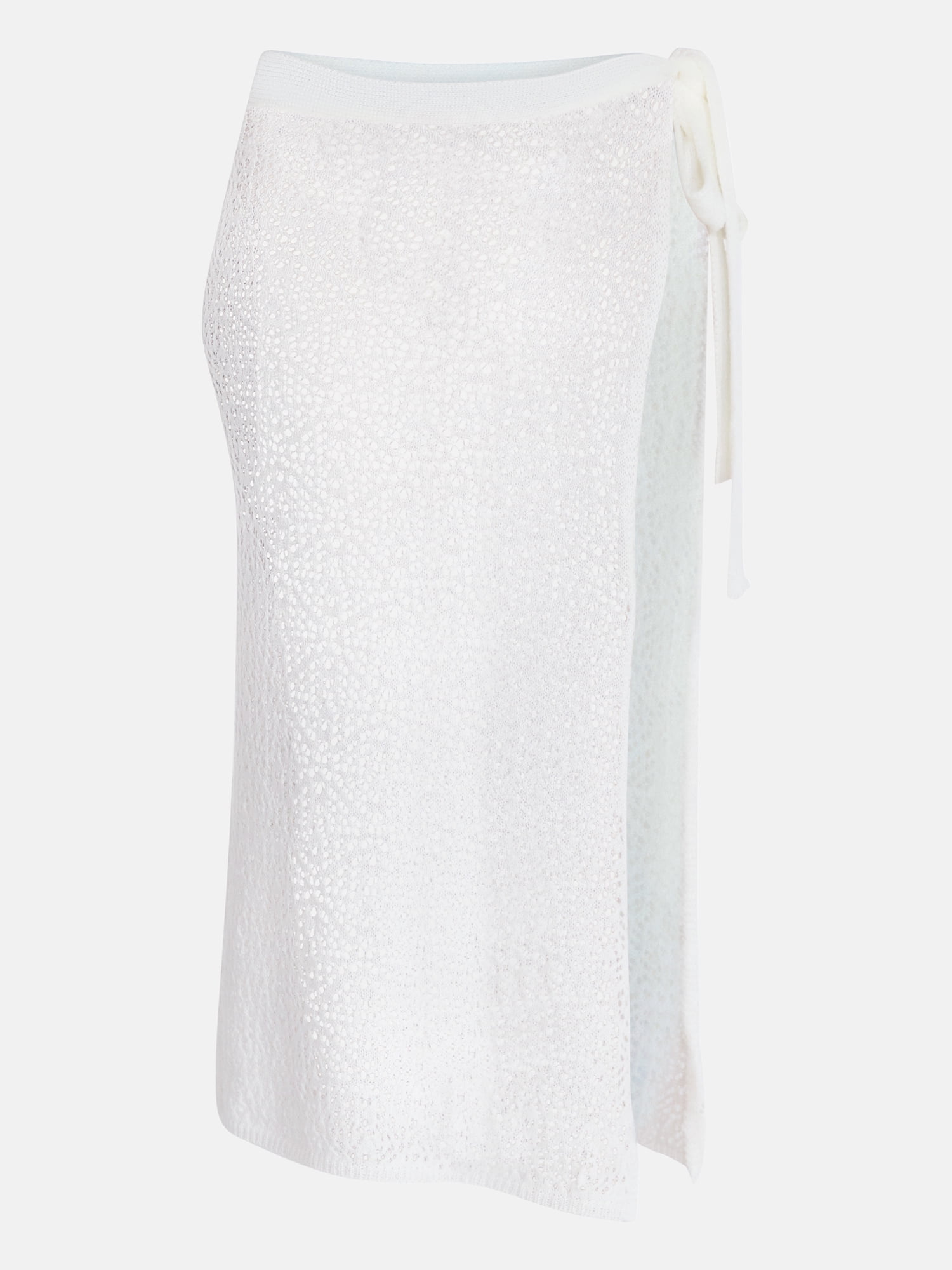 No Boundaries Crochet Knit Skirt with Side Tie, Women's