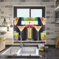 thumbnail image 4 of Yayeee Kitchen Curtains Tier Pair Light Filtering 27"x36" Rod Pocket Short Cafe Window Panel, Art Cocktails, 4 of 7