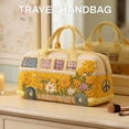 thumbnail image 4 of Retro Bus Embroidered Canvas Travel Bag, Large Capacity Quilted Duffel handbags for Unisex Gym, Sports, and Short-Term Travel, 4 of 5