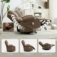 thumbnail image 6 of JONPONY Kneading Massage Rocker Recliner Chair with 4-Point 3D Kneading Massage and Heat Ergonomic Lounge Chair for Living Room with Rocking Function and 2 Cup Holders, USB Charge Port,Brown, 6 of 12